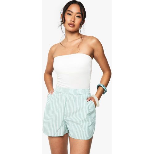 Short Rayé Tissé - Vert - S, Vert - boohoo - Modalova