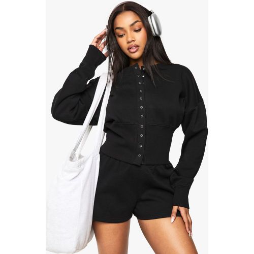 Survêtement À Empiècement Contrastant Avec Bomber Et Short - S - boohoo - Modalova