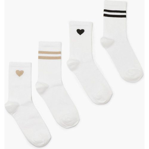 Lot De 4 Paires De Chaussettes Sport - One Size - boohoo - Modalova