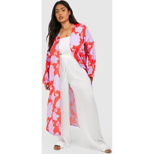 Grande Taille - Kimono À Fleurs - boohoo - Modalova