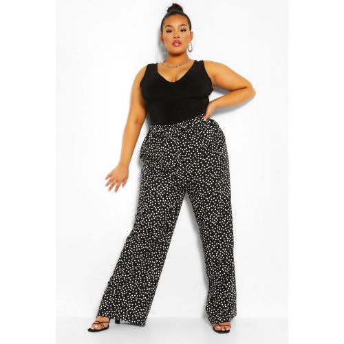 Grande Taille - Pantalon À Pois Avec Taille Élastique - 44 - boohoo - Modalova