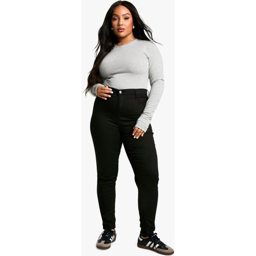 Grande Taille - Jean Stretch Taille Très Haute Coupe Skinny - 44 - boohoo - Modalova