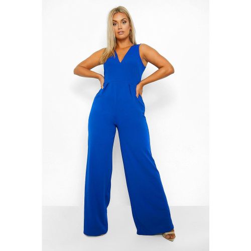Grande Taille - Combinaison Large À Décolleté Plongeant - 44 - boohoo - Modalova