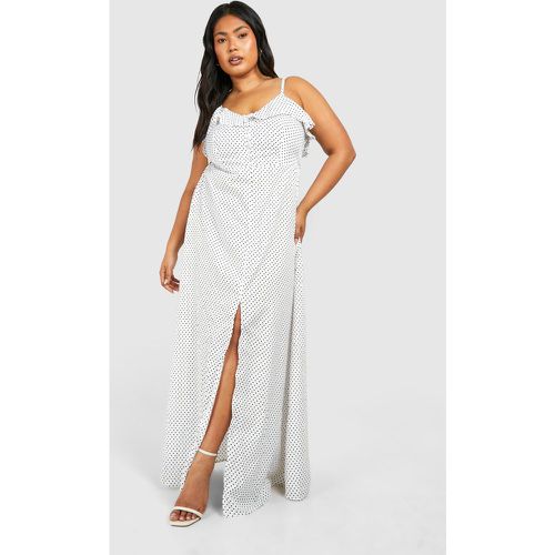 Grande Taille - Robe Longue Volantée À Boutons - 46 - boohoo - Modalova