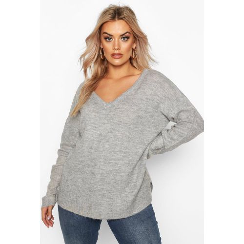 Grande Taille - Pull En V Sur Le Devant Et Dans Le Dos - 44 - boohoo - Modalova