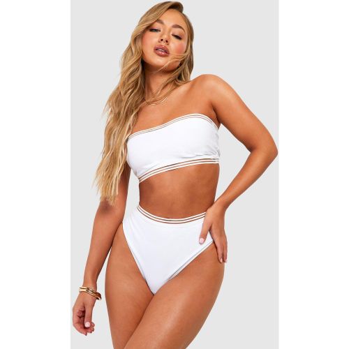 Ensemble De Maillot De Bain Avec Bandeau Et Bas À Détails En Mesh - 34 - boohoo - Modalova