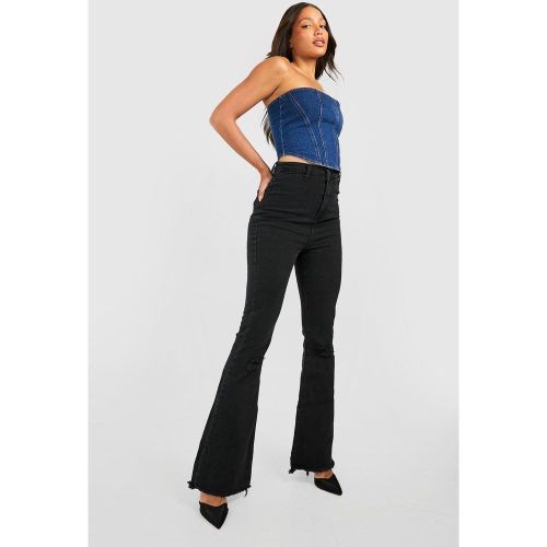 Tall" - Jean Flare Déchiré Taille Haute - 40 - boohoo - Modalova