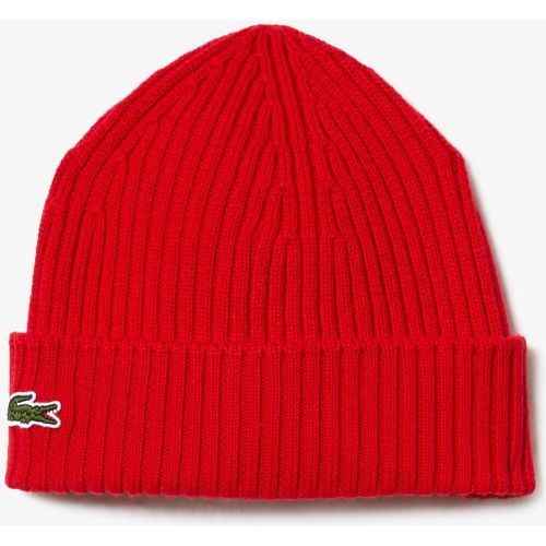 Bonnet unisexe en laine douce côtelée Taille Taille unique - Lacoste - Modalova