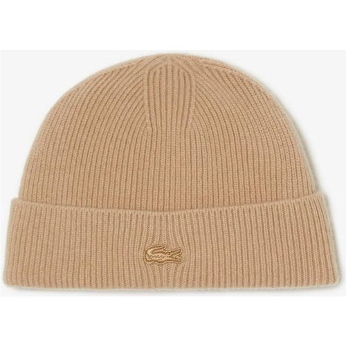 Bonnet unisexe en maille côtelée extensible Taille Taille unique - Lacoste - Modalova