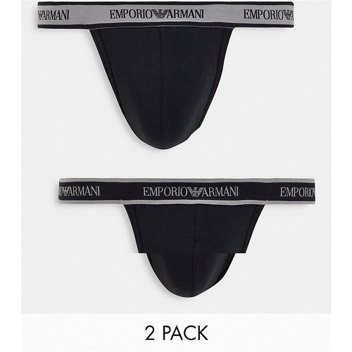 Emporio Armani - Bodywear - Lot de 2 slips suspensoirs à taille griffée - Emporio Armani Bodywear - Modalova