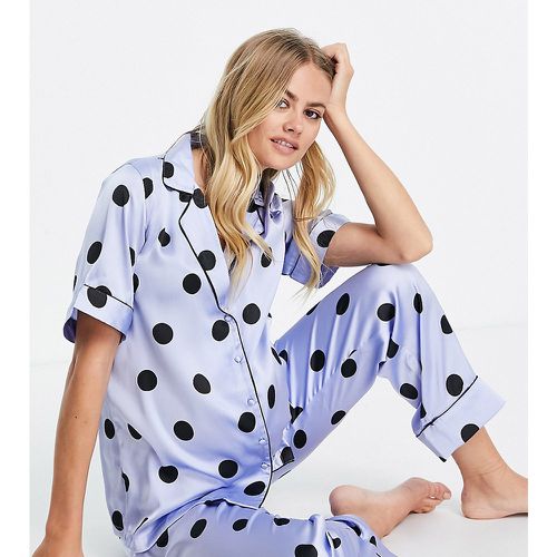 Pyjama chemise en satin à pois - Pieces Maternity - Modalova
