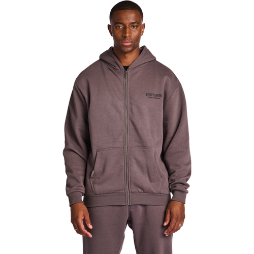 Structure et Caractère Réalisé en molleton épais, le sweat à capuche Street Cartel Russo Zip Through allie structure et confort dans une silhouet - 317371339778910 - Modalova