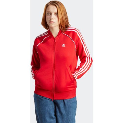 adidas sst quilted jacket red