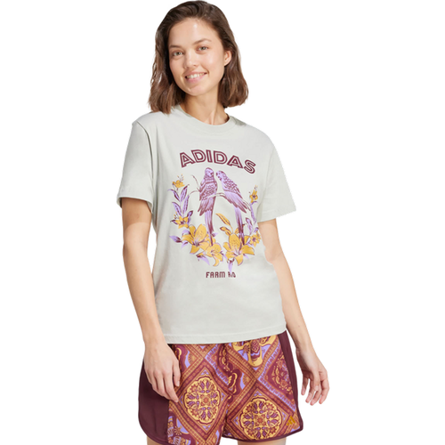 X Farm Graphic T-shirt - T-Shirts, Gris - Taille 34 - Jersey de coton - Adidas - Modalova