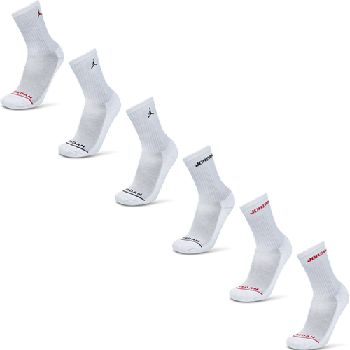 Kids Crew 6 Pack Unisexe Chaussettes - Blanc - Taille: 39 - 42 - Coton - Foot Locker - Jordan - Modalova