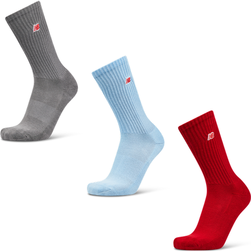 Crew 3 Pack Unisexe Chaussettes - Rouge - Taille: 39-42 - Coton - Foot Locker - New Balance - Modalova