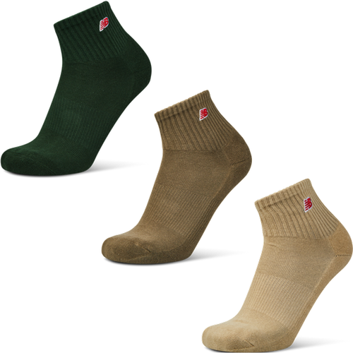 Quarter 3 Pack Unisexe Chaussettes - Vert - Taille: 39-42 - Foot Locker - New Balance - Modalova