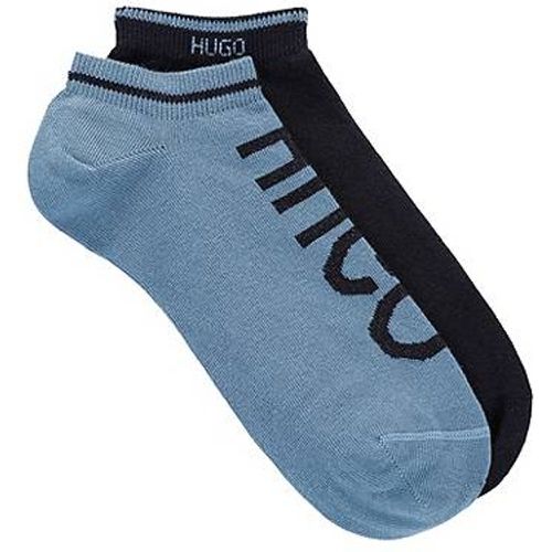 Lot de deux paires de chaussettes basses en coton mélangé à logo - HUGO - Modalova