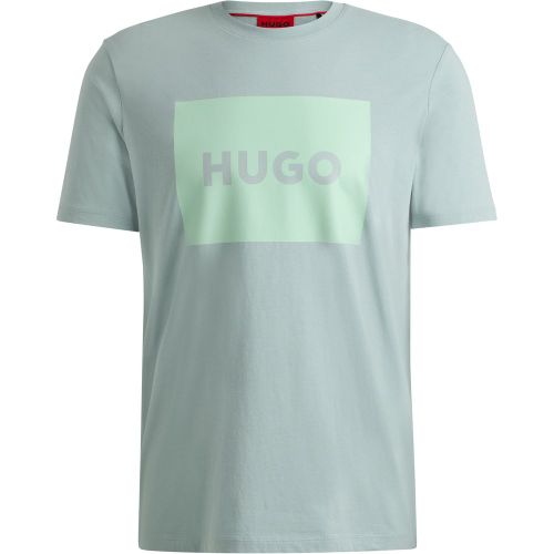 T-shirt Regular en jersey de coton à logo imprimé - HUGO - Modalova