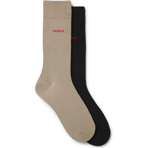 Lot de deux paires de chaussettes mi-mollet en tissu stretch - HUGO - Modalova