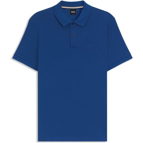 Polo Pallas en piqué de coton avec détails logotés - Boss - Modalova
