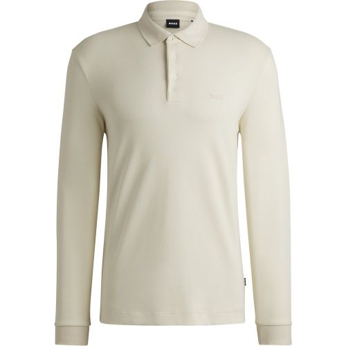Polo en coton interlock à logo brodé - Boss - Modalova