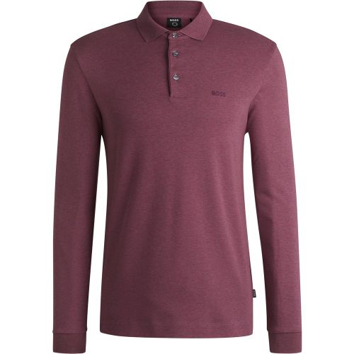 Polo en coton interlock à logo brodé - Boss - Modalova