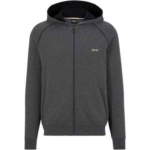 Veste d’intérieur à capuche en coton stretch avec logo - Boss - Modalova