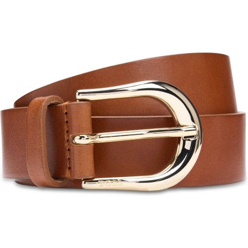 Ceinture en cuir italien avec boucle arrondie - Boss - Modalova