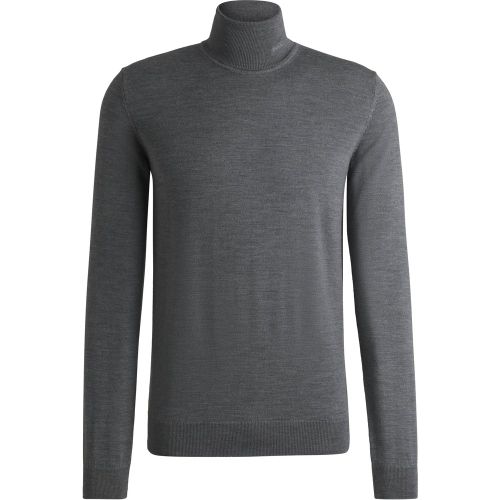 Pull Regular à col roulé en laine vierge - HUGO - Modalova