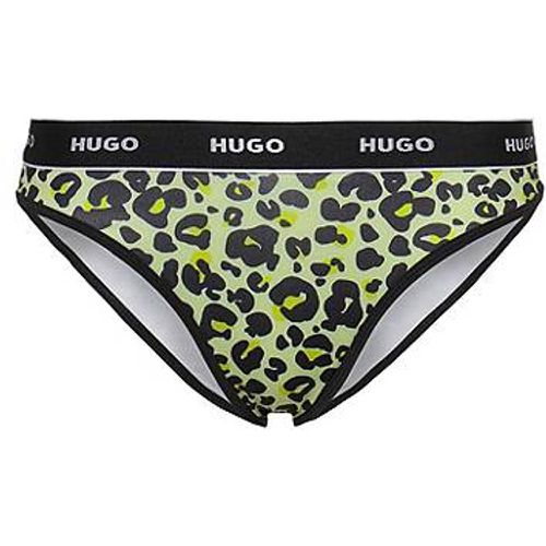 Bas de bikini à imprimé animalier avec taille logo - HUGO - Modalova