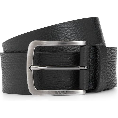 Ceinture en cuir italien au grain noble avec boucle logotée - Boss - Modalova