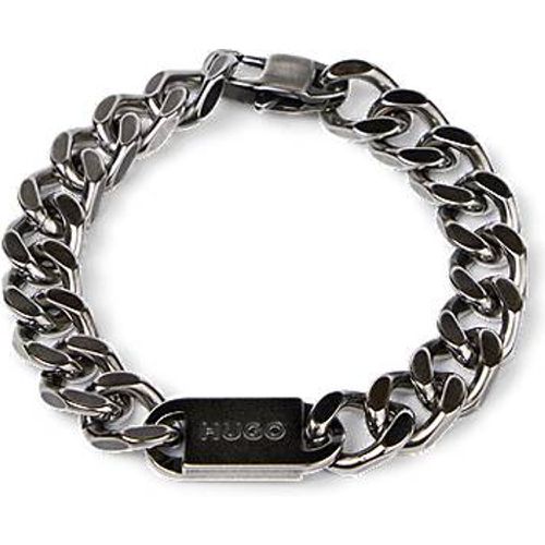 Bracelet chaîne avec plaquette à logo gravé - HUGO - Modalova