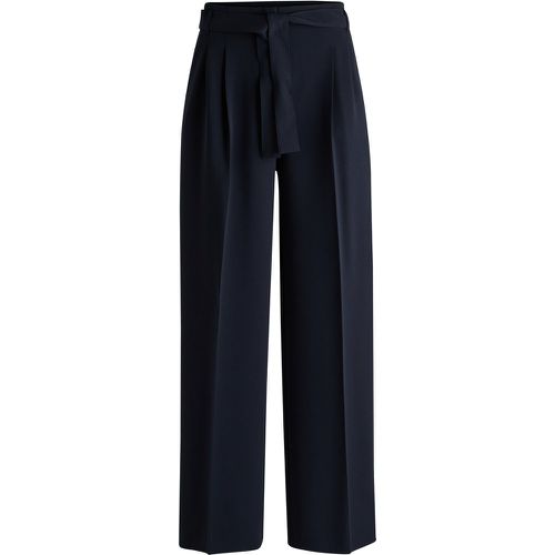 Pantalon coupe décontractée en crêpe japonais infroissable - Boss - Modalova