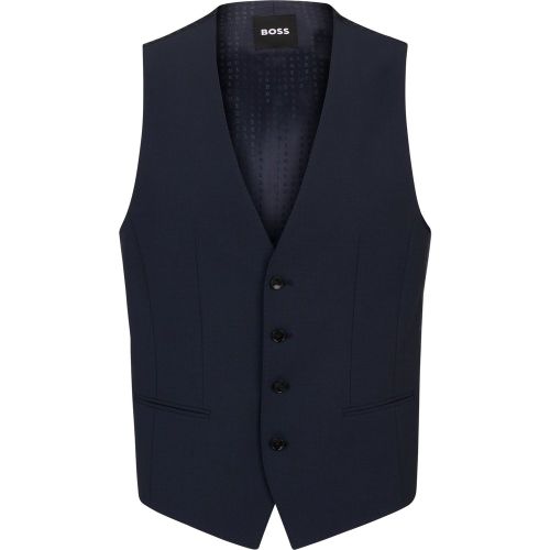 Gilet Slim en laine vierge stretch - Boss - Modalova