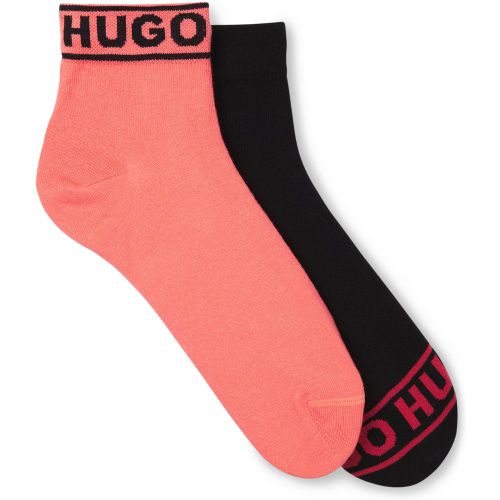 Lot de deux paires de chaussettes courtes avec logos - HUGO - Modalova