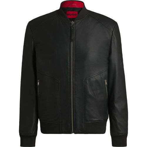 Veste Slim en cuir - HUGO - Modalova