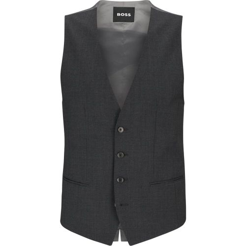 Gilet Slim Fit en laine vierge mélangée - Boss - Modalova