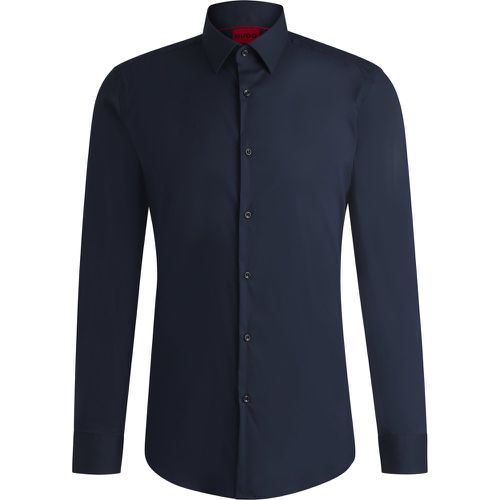 Chemise Slim Fit en popeline de coton mélangé - HUGO - Modalova