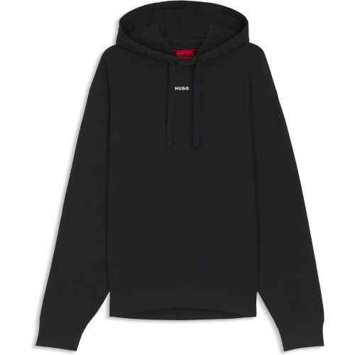 Sweat à capuche Relaxed en molleton de coton avec logo imprimé - HUGO - Modalova