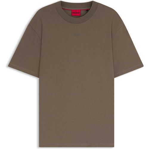 T-shirt décontracté en coton à logo imprimé - HUGO - Modalova