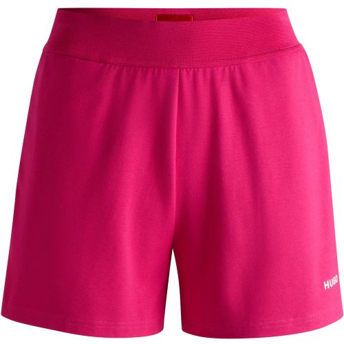 Short Relaxed en jersey stretch à logo imprimé - HUGO - Modalova