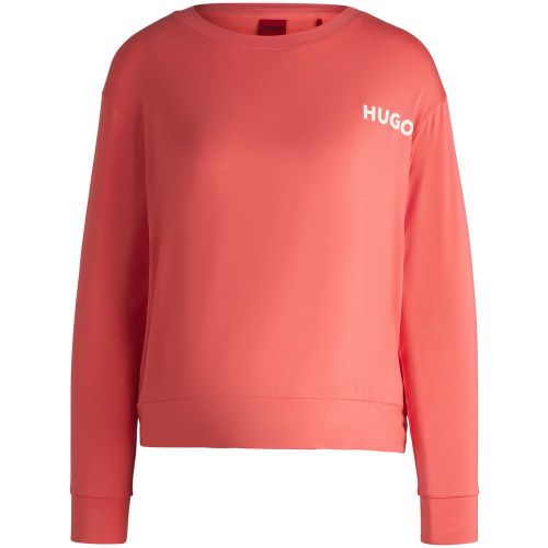 Haut de pyjama Relaxed en jersey stretch à logo imprimé - HUGO - Modalova