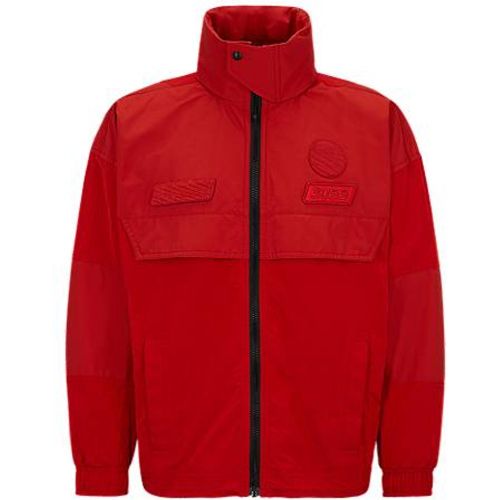 Veste zippée Oversized Fit avec détails inspirés des courses automobiles - Boss - Modalova