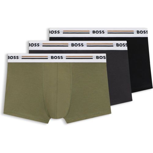 Lot de trois boxers courts avec logo et rayures à la taille - Boss - Modalova