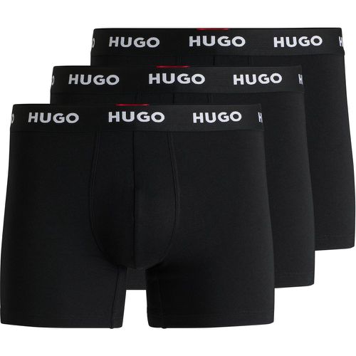 Lot de trois boxers longs en coton stretch - HUGO - Modalova