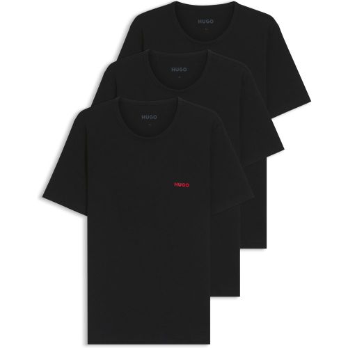 Lot de trois t-shirts en coton avec logos - HUGO - Modalova