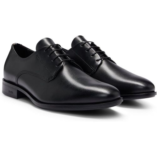 Chaussures derby en cuir avec finitions emblématiques - Boss - Modalova