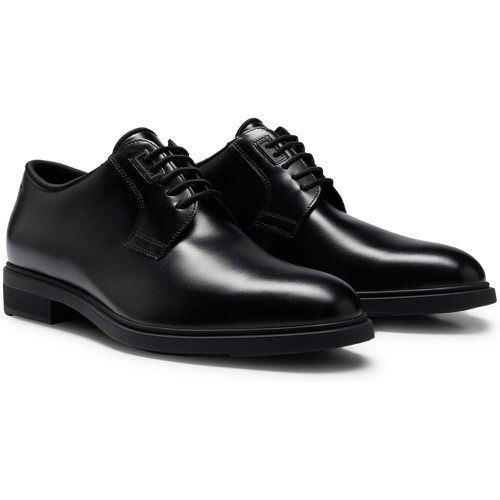 Chaussures derby en cuir italien avec finitions passepoilées - Boss - Modalova