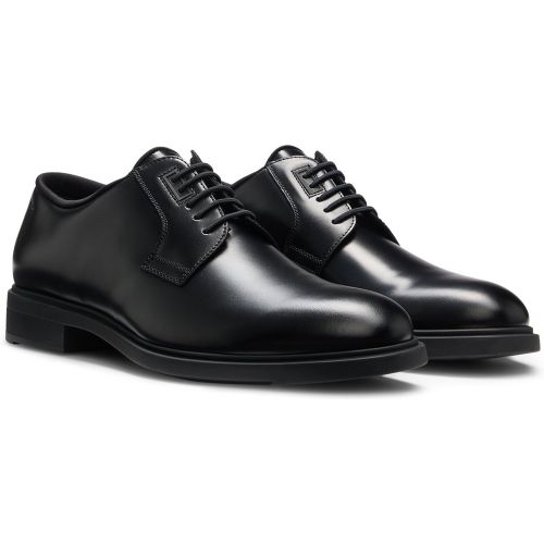 Chaussures derby en cuir italien avec finitions passepoilées - Boss - Modalova